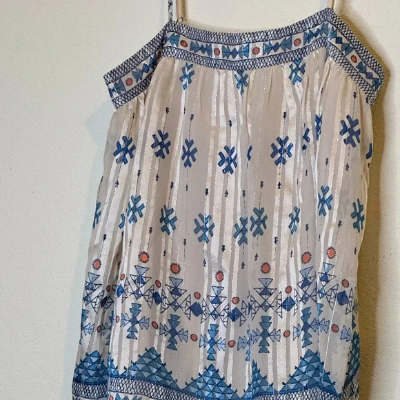 Joie Silk Southwestern Print Top Size Medium - Picture 3 of 8